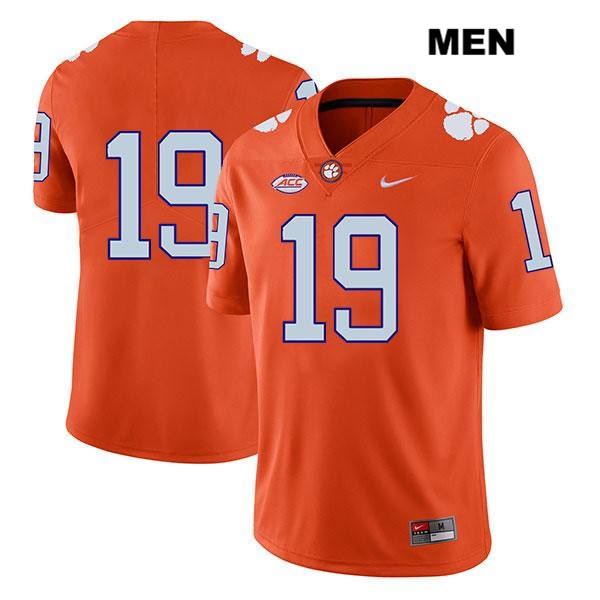 Men's Clemson Tigers #19 Tanner Muse Stitched Orange Legend Authentic Nike No Name NCAA College Football Jersey XEF4546HH